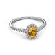 3 - Marnie Desire Oval Cut Citrine and Diamond Halo Engagement Ring 