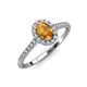 4 - Marnie Desire Oval Cut Citrine and Diamond Halo Engagement Ring 