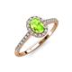 4 - Marnie Desire Oval Cut Peridot and Diamond Halo Engagement Ring 