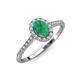 4 - Marnie Desire Oval Cut Emerald and Diamond Halo Engagement Ring 