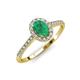 4 - Marnie Desire Oval Cut Emerald and Diamond Halo Engagement Ring 