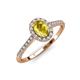 4 - Marnie Desire Oval Cut Yellow Sapphire and Diamond Halo Engagement Ring 