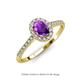 3 - Marnie Desire Oval Cut Amethyst and Diamond Halo Engagement Ring 