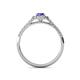 5 - Marnie Desire Oval Cut Tanzanite and Diamond Halo Engagement Ring 
