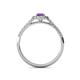 5 - Marnie Desire Oval Cut Amethyst and Diamond Halo Engagement Ring 