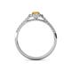 5 - Marnie Desire Oval Cut Citrine and Diamond Halo Engagement Ring 