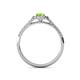5 - Marnie Desire Oval Cut Peridot and Diamond Halo Engagement Ring 