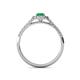 5 - Marnie Desire Oval Cut Emerald and Diamond Halo Engagement Ring 