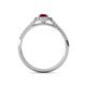 5 - Marnie Desire Oval Cut Ruby and Diamond Halo Engagement Ring 