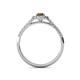 5 - Marnie Desire Oval Cut Smoky Quartz and Diamond Halo Engagement Ring 