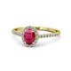 1 - Marnie Desire Oval Cut Ruby and Diamond Halo Engagement Ring 