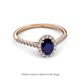 2 - Marnie Desire Oval Cut Blue Sapphire and Diamond Halo Engagement Ring 