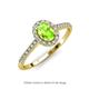 3 - Marnie Desire Oval Cut Peridot and Diamond Halo Engagement Ring 