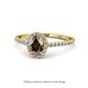 1 - Marnie Desire Oval Cut Smoky Quartz and Diamond Halo Engagement Ring 