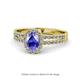 1 - Amaya Desire Oval Cut Tanzanite and Diamond Halo Engagement Ring 