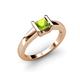 3 - Izna Princess Cut Peridot Solitaire Engagement Ring 