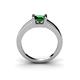 4 - Izna Princess Cut Emerald Solitaire Engagement Ring 