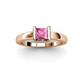 2 - Izna Princess Cut Lab Created Pink Sapphire Solitaire Engagement Ring 