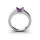 4 - Izna Princess Cut Amethyst Solitaire Engagement Ring 