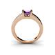 4 - Izna Princess Cut Amethyst Solitaire Engagement Ring 