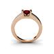 4 - Izna Princess Cut Red Garnet Solitaire Engagement Ring 