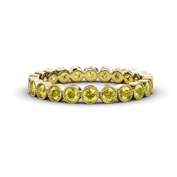 Arria Yellow Diamond Eternity Band Yellow Diamond Bezel Set Milgrain Womens Eternity Ring Stackable ctw K Yellow Gold