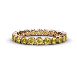 Arria Yellow Diamond Eternity Band Yellow Diamond Bezel Set Milgrain Womens Eternity Ring Stackable ctw K Rose Gold