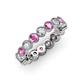 3 - Arria 3.00 mm Pink Sapphire and Diamond Eternity Band 