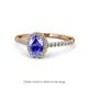 1 - Marnie Desire Oval Cut Tanzanite and Diamond Halo Engagement Ring 