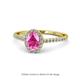 1 - Marnie Desire Oval Cut Pink Sapphire and Diamond Halo Engagement Ring 