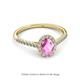 2 - Marnie Desire Oval Cut Pink Sapphire and Diamond Halo Engagement Ring 