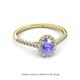 2 - Marnie Desire Oval Cut Tanzanite and Diamond Halo Engagement Ring 