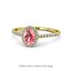 1 - Marnie Desire Oval Cut Pink Tourmaline and Diamond Halo Engagement Ring 