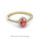 2 - Marnie Desire Oval Cut Pink Tourmaline and Diamond Halo Engagement Ring 