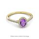 2 - Marnie Desire Oval Cut Amethyst and Diamond Halo Engagement Ring 