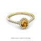 2 - Marnie Desire Oval Cut Citrine and Diamond Halo Engagement Ring 