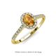 3 - Marnie Desire Oval Cut Citrine and Diamond Halo Engagement Ring 