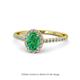 1 - Marnie Desire Oval Cut Emerald and Diamond Halo Engagement Ring 