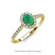 3 - Marnie Desire Oval Cut Emerald and Diamond Halo Engagement Ring 