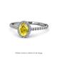 1 - Marnie Desire Oval Cut Yellow Sapphire and Diamond Halo Engagement Ring 