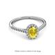 2 - Marnie Desire Oval Cut Yellow Sapphire and Diamond Halo Engagement Ring 