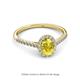 2 - Marnie Desire Oval Cut Yellow Sapphire and Diamond Halo Engagement Ring 