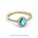 2 - Marnie Desire Oval Cut London Blue Topaz and Diamond Halo Engagement Ring 