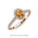 3 - Marnie Desire Oval Cut Citrine and Diamond Halo Engagement Ring 