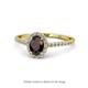 1 - Marnie Desire Oval Cut Red Garnet and Diamond Halo Engagement Ring 