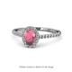 1 - Marnie Desire Oval Cut Rhodolite Garnet and Diamond Halo Engagement Ring 