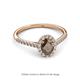 2 - Marnie Desire Oval Cut Smoky Quartz and Diamond Halo Engagement Ring 