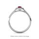 4 - Marnie Desire Oval Cut Ruby and Diamond Halo Engagement Ring 