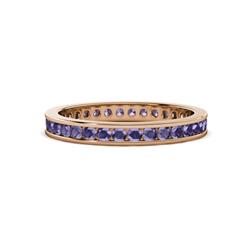 Celina Round Iolite Eternity Band Round Iolite ctw Channel Set Womens Eternity Ring Stackable K Rose Gold