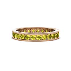 Celina Round Yellow Diamond Eternity Band Round Yellow Diamond ctw Channel Set Womens Eternity Ring Stackable K Rose Gold